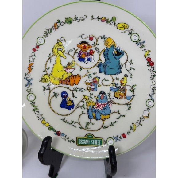 VTG 1976s Sesame Street Gorham Fine China Child’s 3-Piece Muppets Set 7.5" Decor - Picture 2 of 12